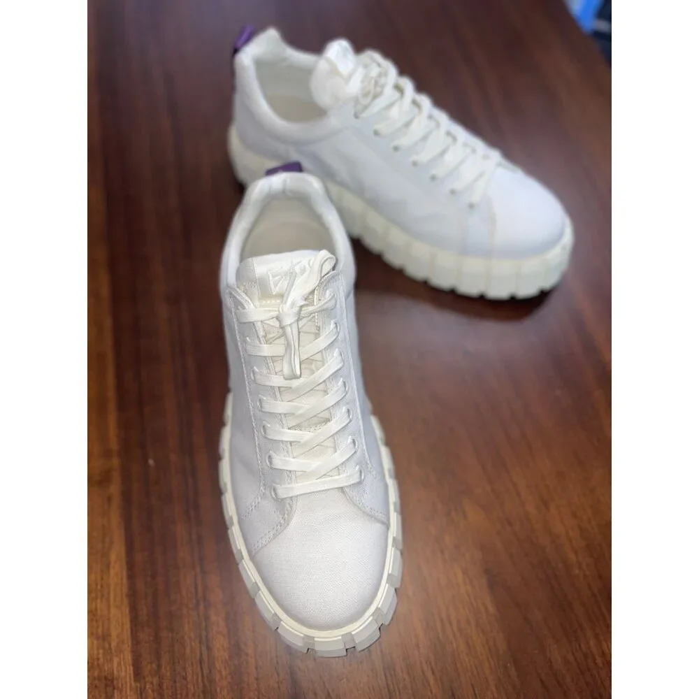 Eytys Odessa Canvas Sneakers in White 41 10 Womens New Nib With Box shoes